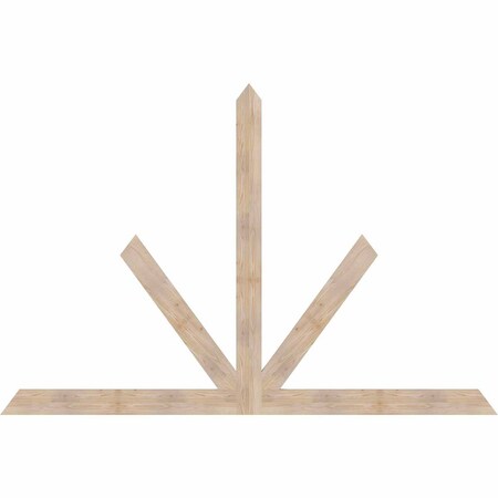 Ekena Millwork Saratoga Smooth Timber Gable Bracket, Douglas Fir, 108"W x 72"H x 1 1/2"D x 5 1/2"F, 16/12 Pitch GBW108X72X0206SAR00SDF